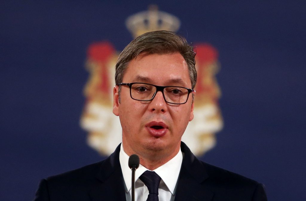 President of Serbia gives a press conference on Kosovo and regional stability