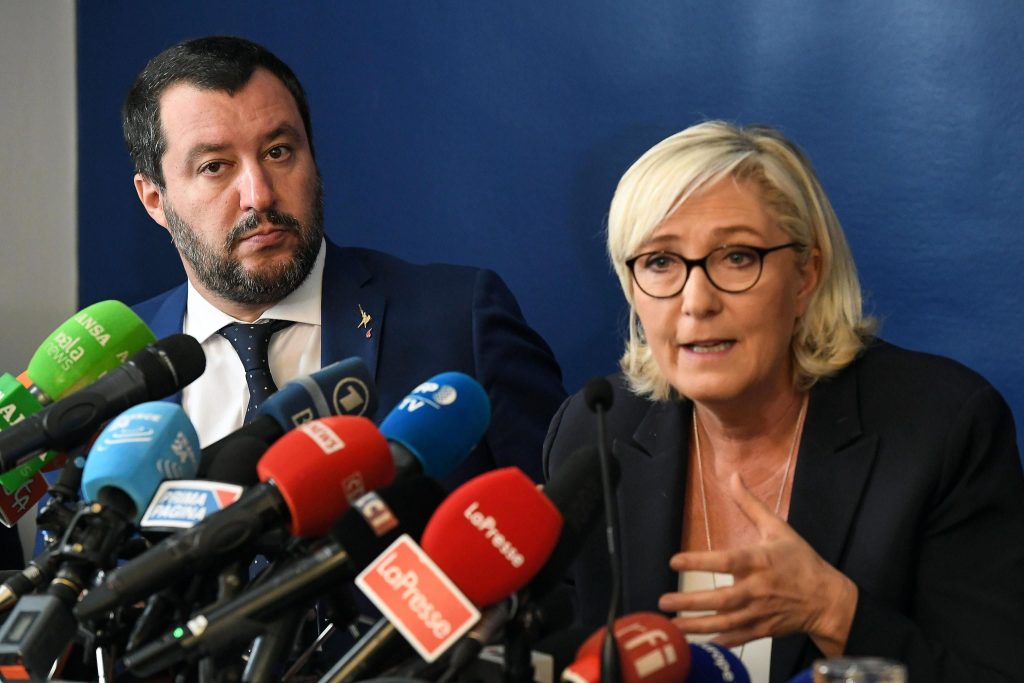 Marine Le Pen et le ministre de l&rsquo;intérieur italien Matteo Salvini