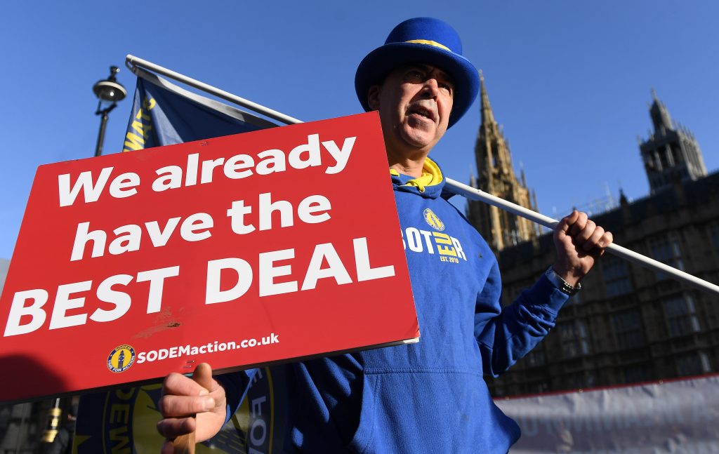 Pro EU protesters demonstrate for People&rsquo;s Vote