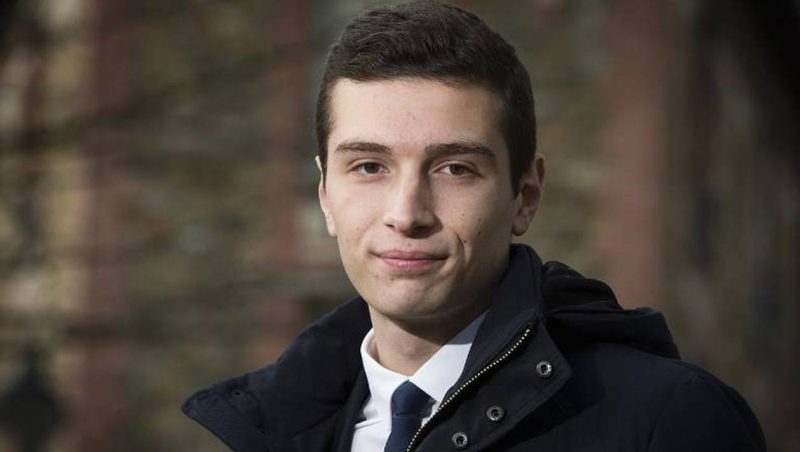 Jordan Bardella, 23 ans, tête de liste du Rassemblement national aux européennes