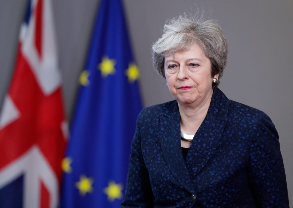 British Prime Minister Theresa May in Brussels
