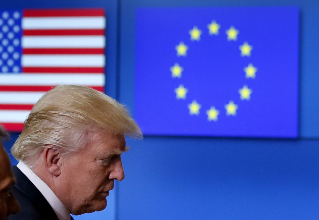 US President Donald J. Trump meeting EU leaders