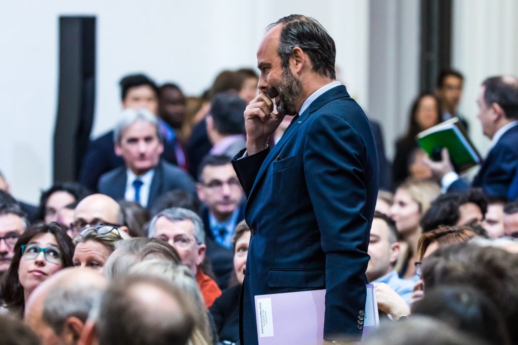 Le Premier ministre Edouard Philippe a tirer les premières conslusion des deux mois de consultation à Paris le 8 avril.