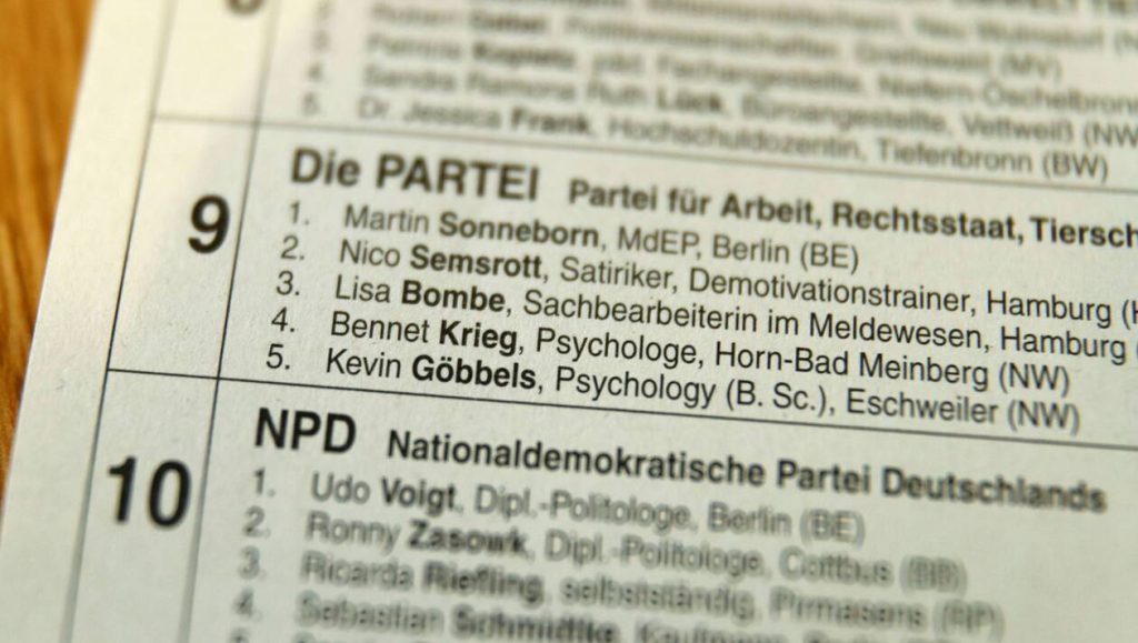 Un parti allemand présente une liste avec des homonymes d’anciens nazis