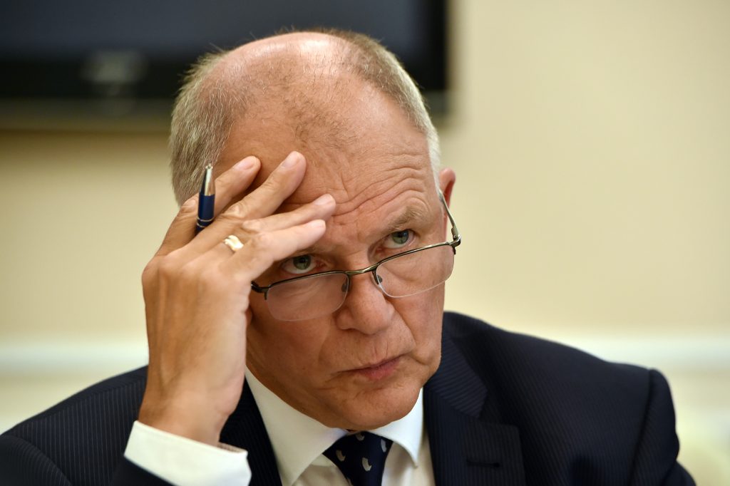 Vytenis Andriukaitis in Minsk on August 27th, 2018.