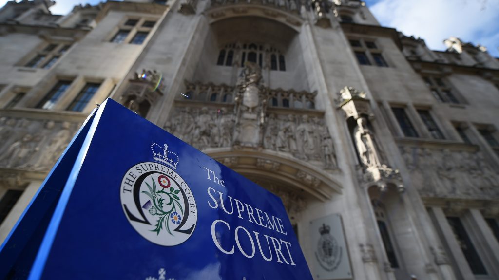 epa07837059 (FILE) – The Supreme Court in London, Britain, 18 February 2016 (reissued 12 September 2019). Judges at the Court of Session in Scotland ruled on 11 September that proroguing of Parliament by British Prime Minister Boris Johnson was unlawful. The case will be heard at the Supreme Court in London on 17 September 2019.  EPA-EFE/ANDY RAIN