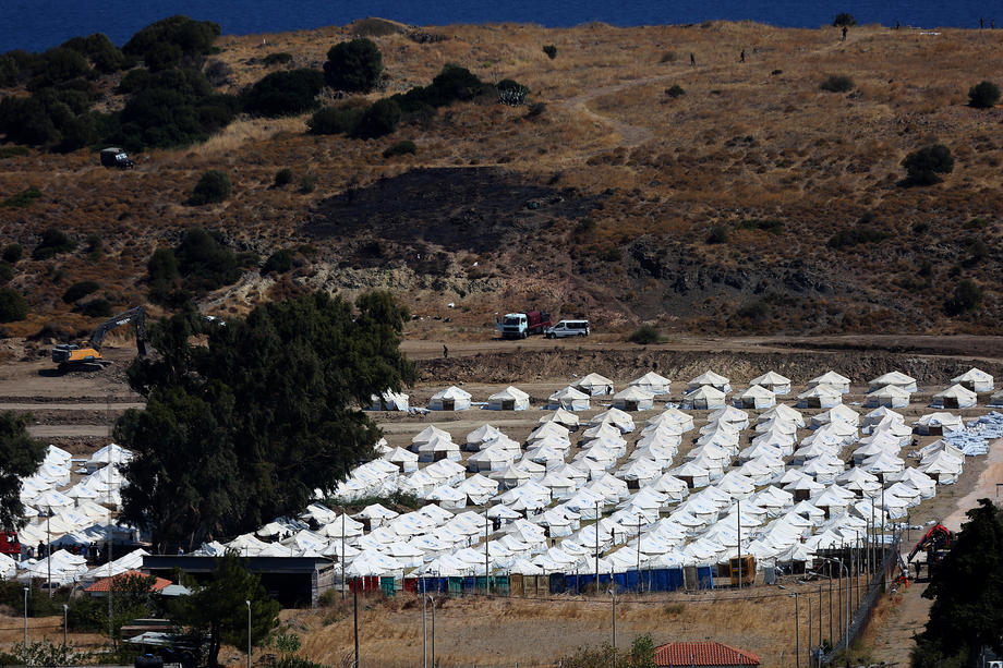 New refugees camp of Kara Tepe on Lesbos island
