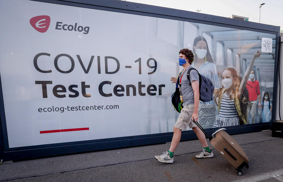 COVID-19 Test center at Brussels Airport