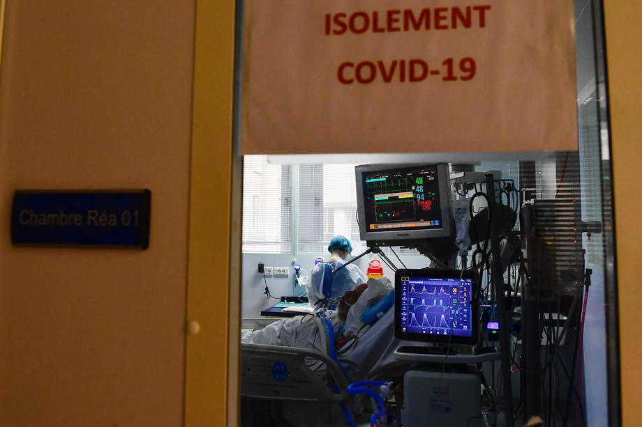 The intensive care unit in Saint André hospital in Bordeaux