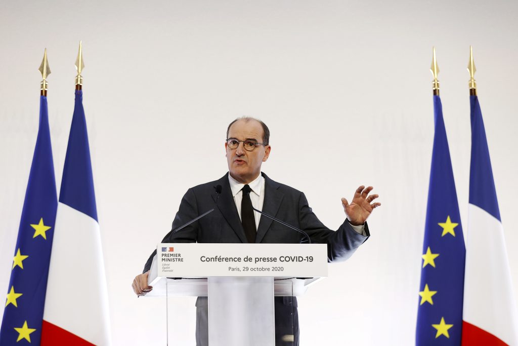 French government press conference on new lockdown measures