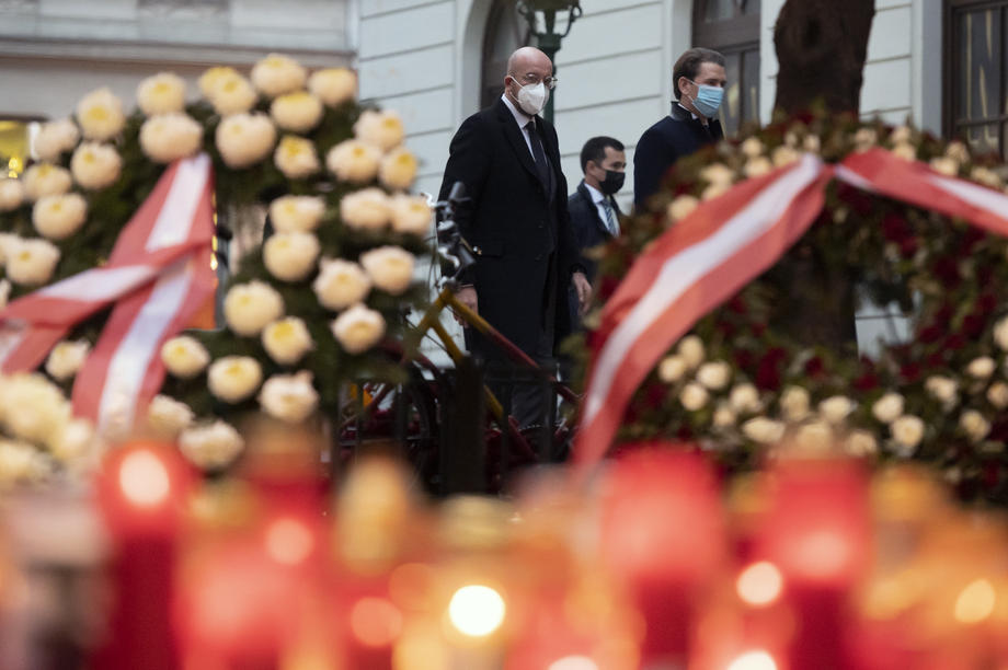 Vienna terror attack wreath laying ceremony