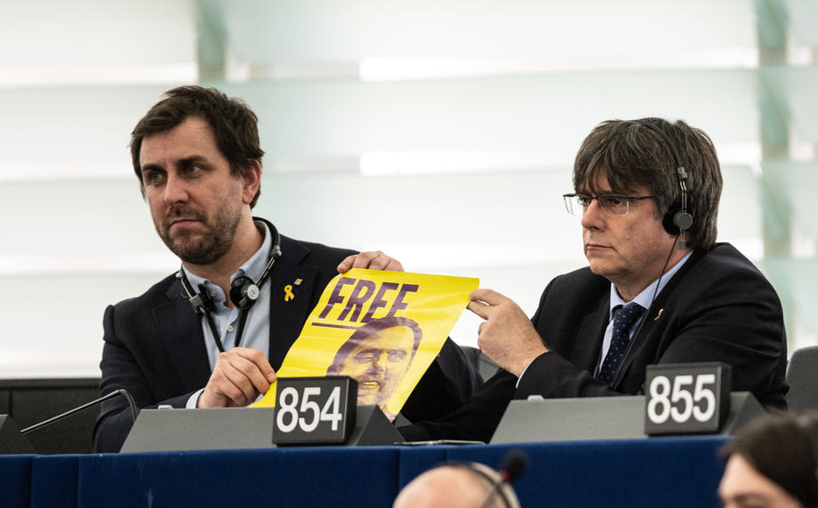Toni Comin et Carles Puigdemont