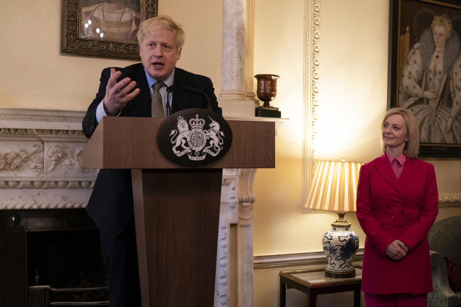 British Prime Minister Boris Johnson attends events to mark International Womens Day