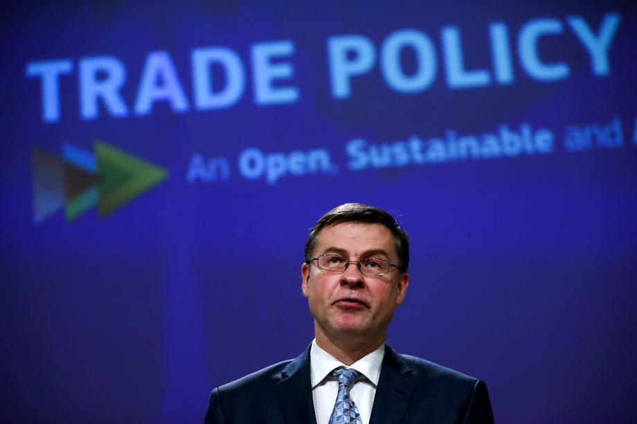 EU news conference on European trade policy