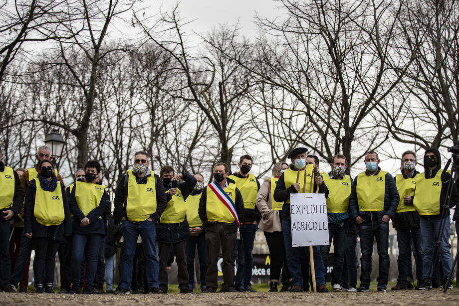 French farmers protest in Paris