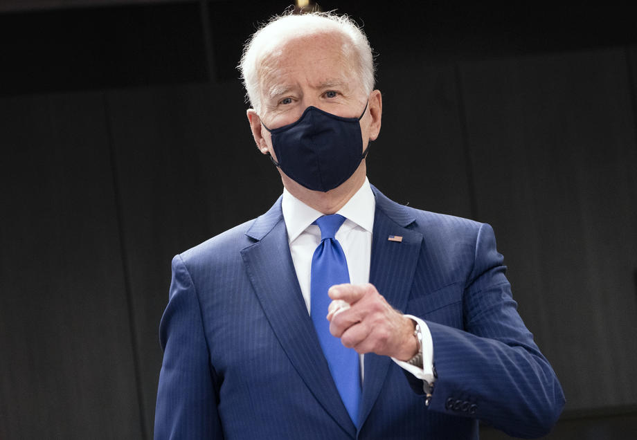 US President Biden visits a VA COVID-19 Vaccination Center in Washington, DC