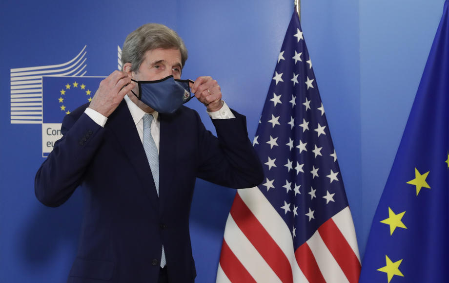 US Special Presidential Envoy for Climate John Kerry in Brussells