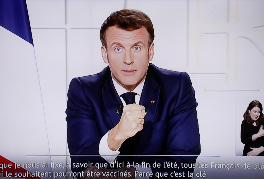 Macron speech on TV regarding Coronavirus