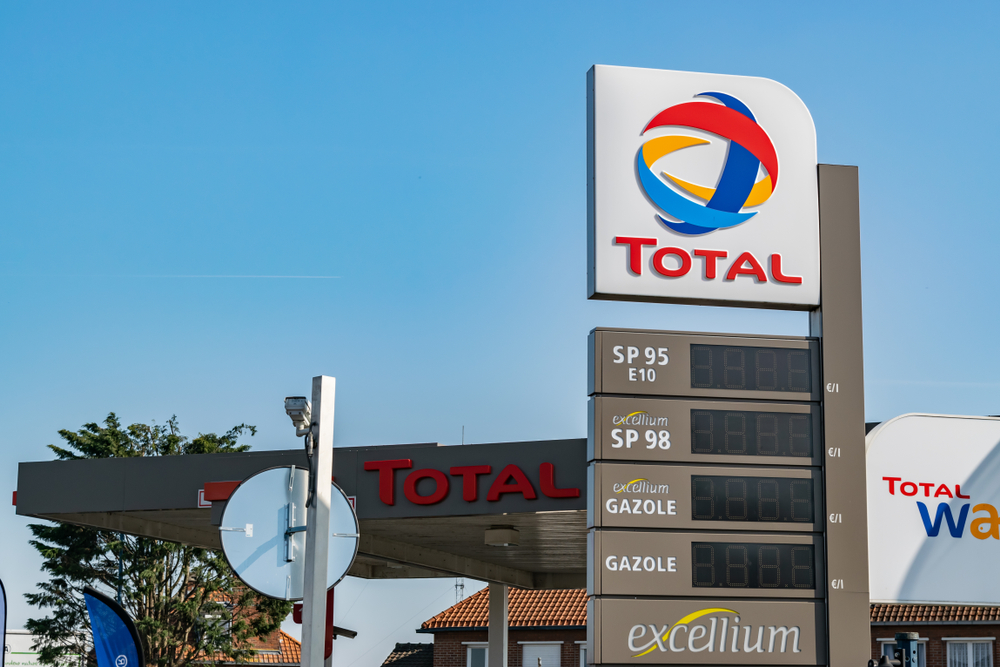 Tourcoing,france-march,22,2019:view,Of,The,Gas,Station,Total.total,It,Is,French