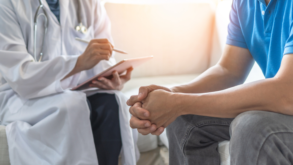Men&rsquo;s,Health,Exam,With,Doctor,Or,Psychiatrist,Working,With,Patient