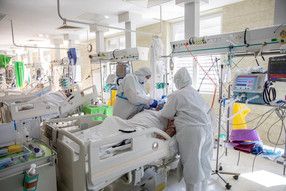 COVID-19 ICU at a hospital in Hungary