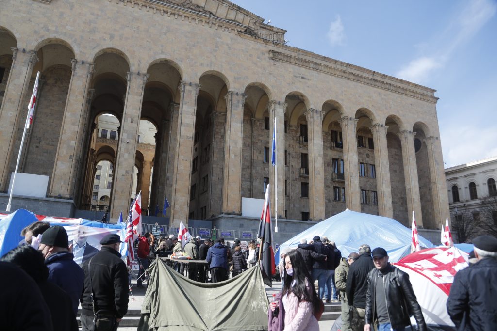 Opposition protest in support of Nika Melia in Tbilisi