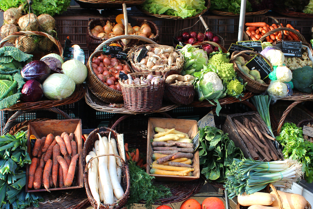 Fresh,Vegetable,Stall,In,A,Farmer&rsquo;s,Market