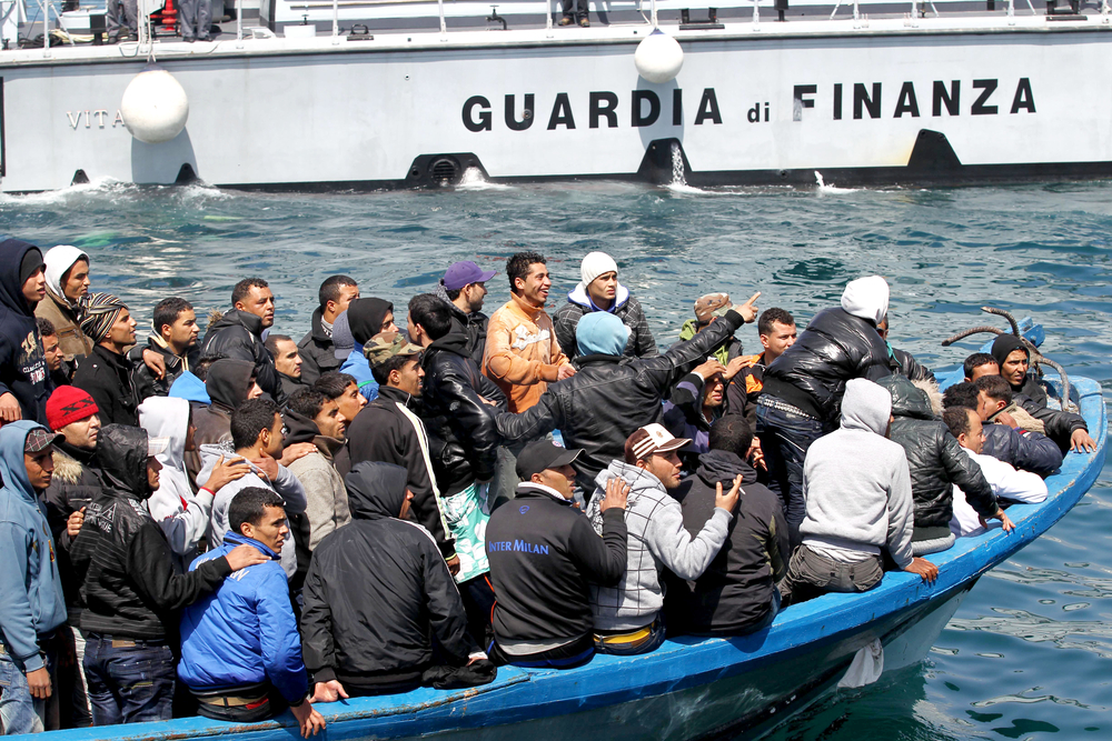 Lampedusa,Italia,March,26,,2011,Landings,Clandestine,Migrant,Boat,At