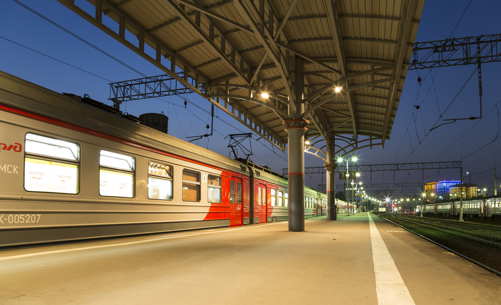 Moscow,,Russia,-,August,,09,2015:,Train,On,Moscow,Passenger
