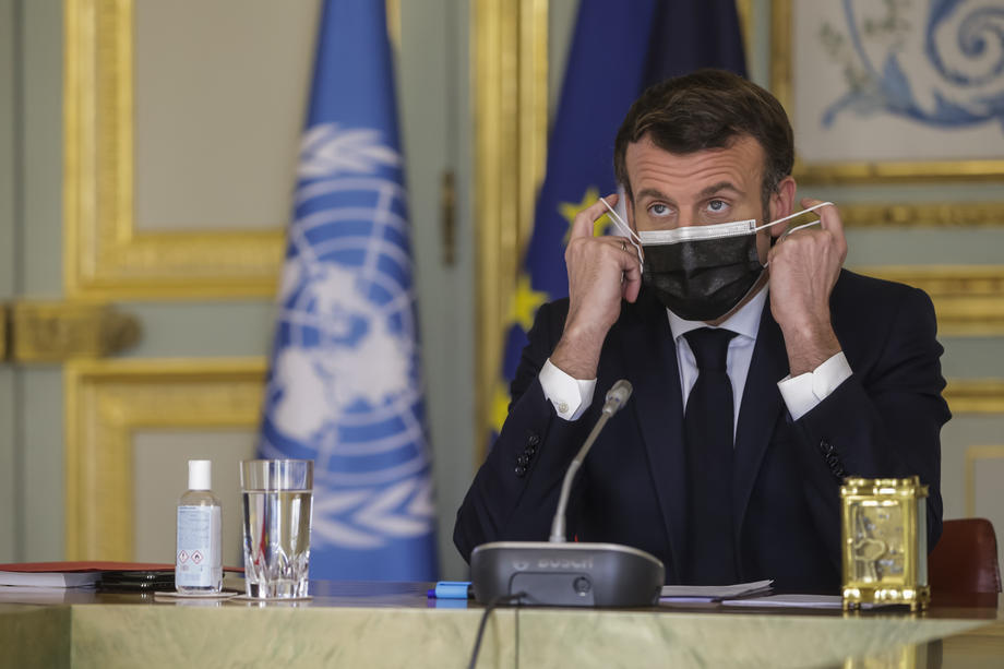 French President Macron attends UN Security Council debate