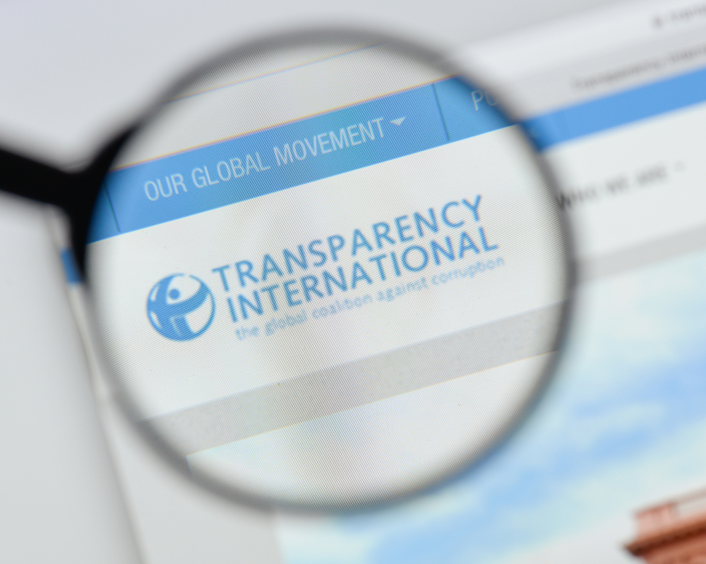 Milan,,Italy,-,August,20,,2018:,Transparency,International,Website,Homepage.