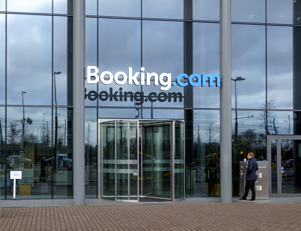 Amsterdam,,March,2017.,Entrance,Of,The,Office,Of,Booking.com,,On-line
