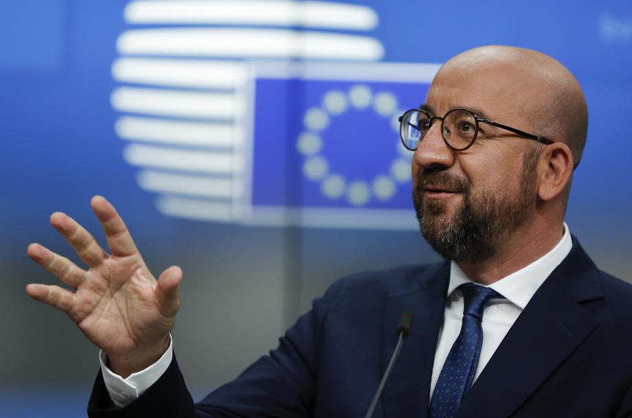 News conference after European Union leaders meeting in Brussels