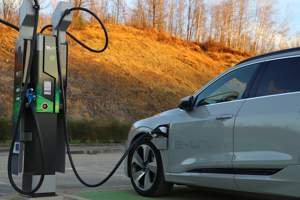 Zagreb,,Croatia,-,03/12/2020:,Electric,Suv,Audi,E-tron,Being,Charged