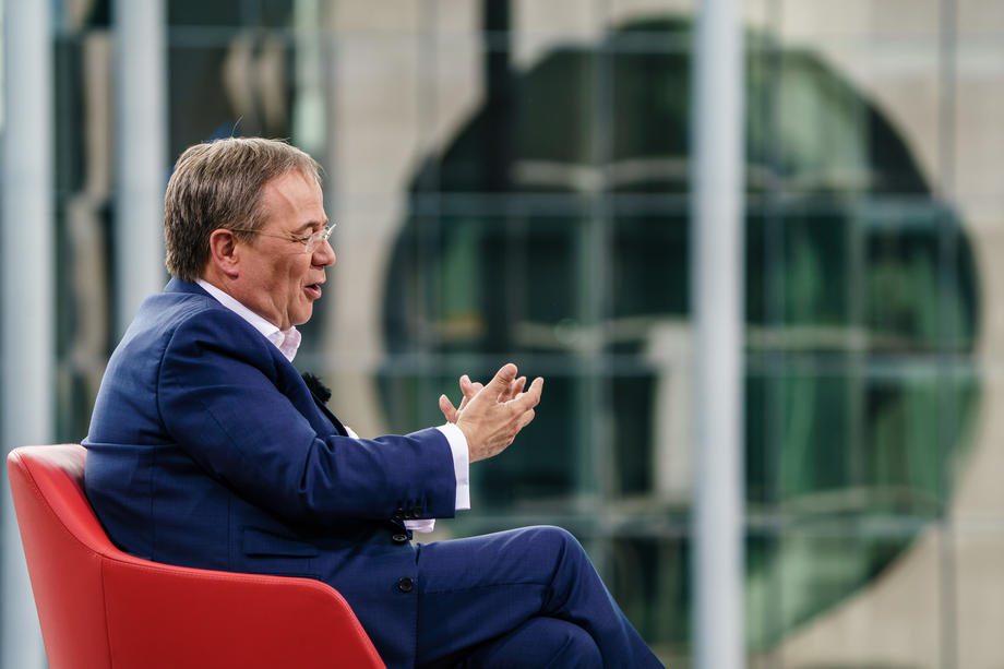 CDU top candidate for the federal elections Armin Laschet attends ARD summer interview