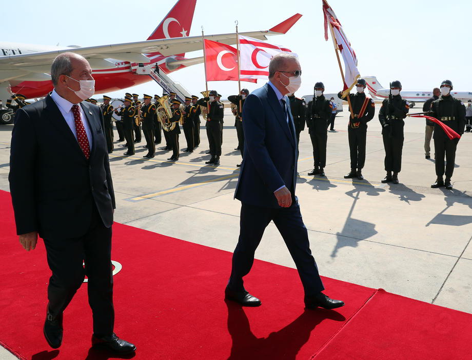 Turkish Preident Recep Tayyip Erdogan visits Cyprus