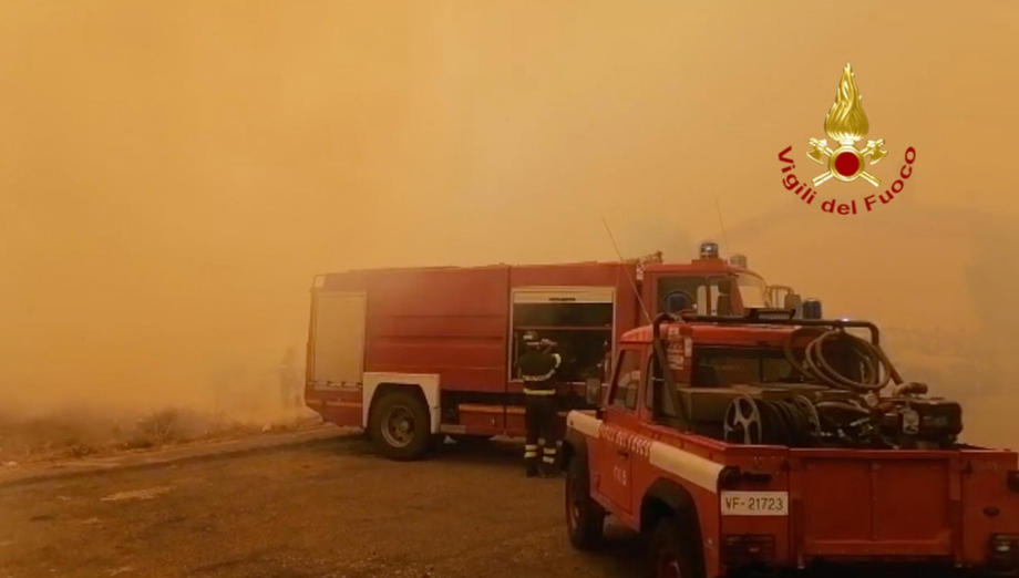 Wildfires in Sardinia