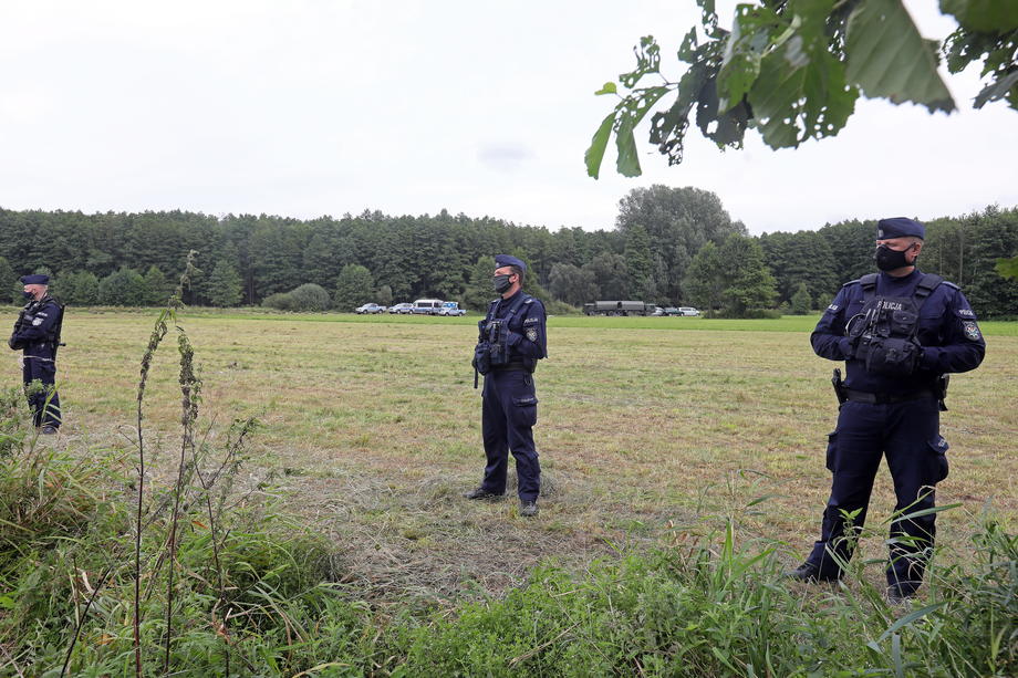 Polish Belarusian border in Usnarz Gorny