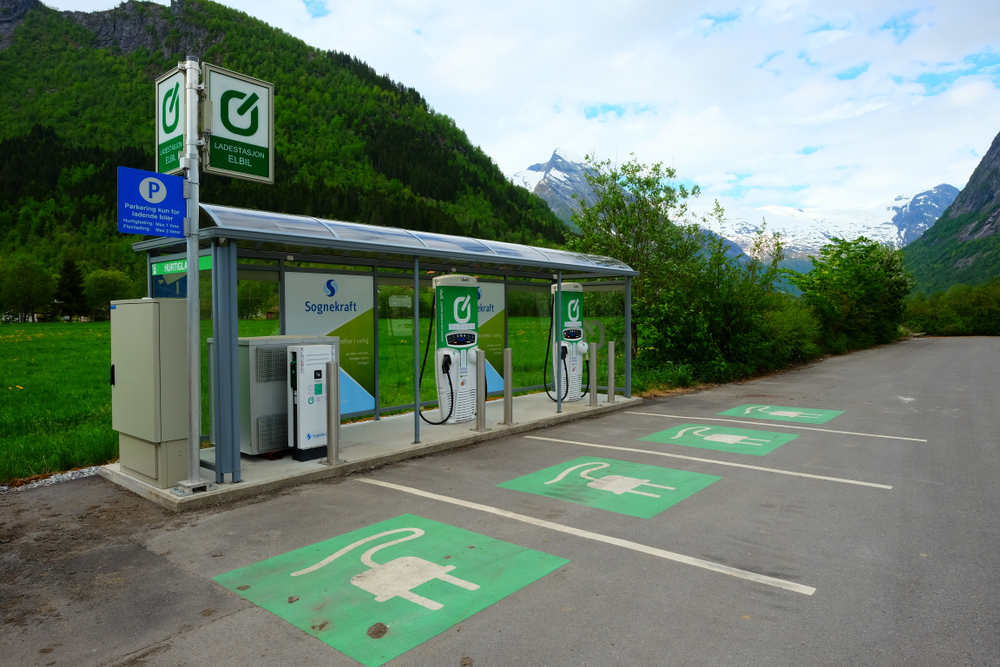 Fjaerland,,,Norway,-,May,21,,2019:,Public,Electric,Vehicle