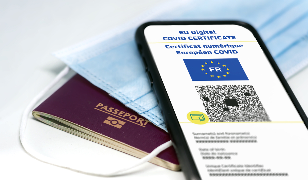 French,Eu,Digital,Covid,Certificate,With,The,Qr,Code.,Translation