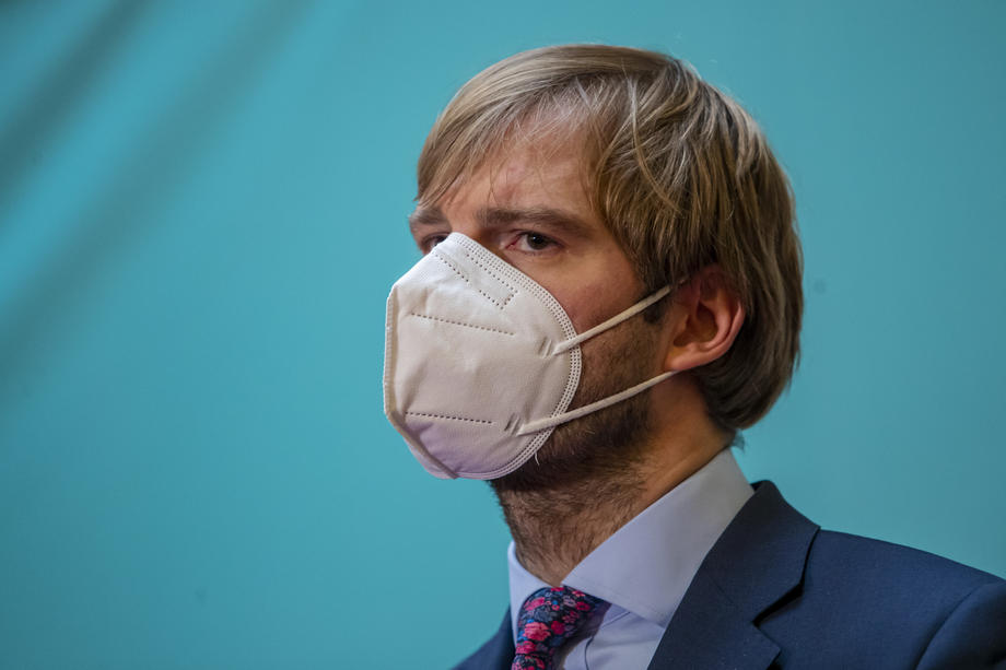 Newly appointed Czech Health Minister Vojtech press conference