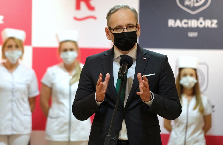 Polish Health Minister Adam Niedzielski press conference