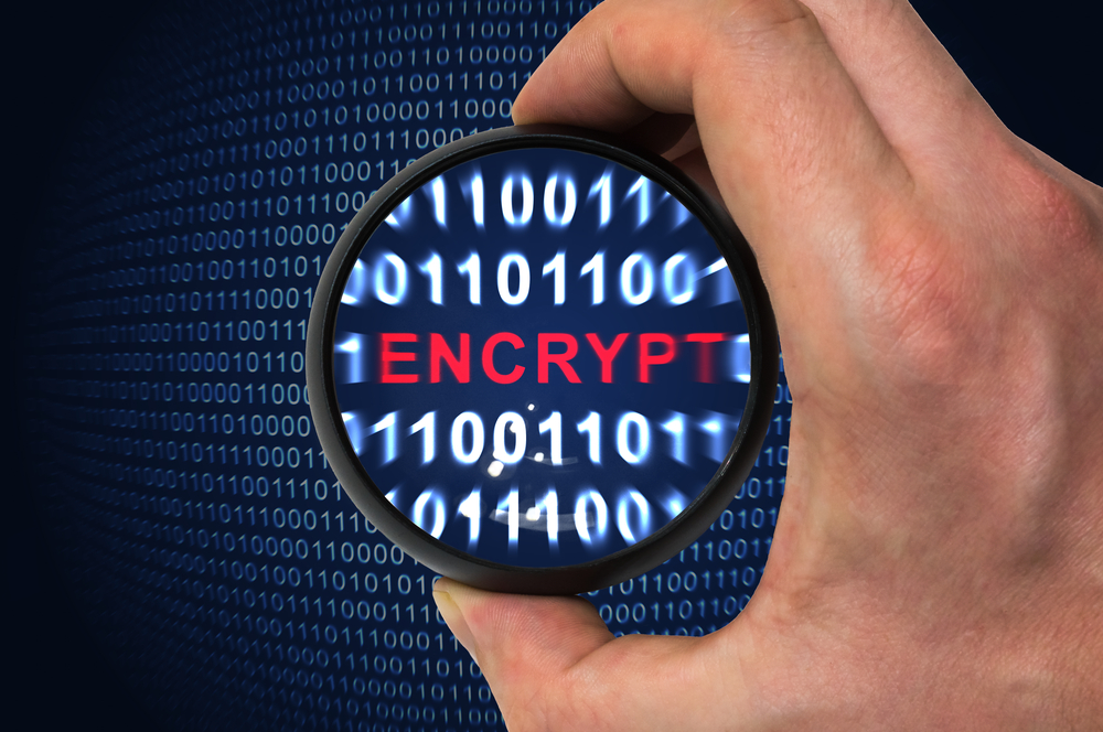 Security,Concept,,Encrypted,Binary,Code,With,Encrypt,Word,Inside