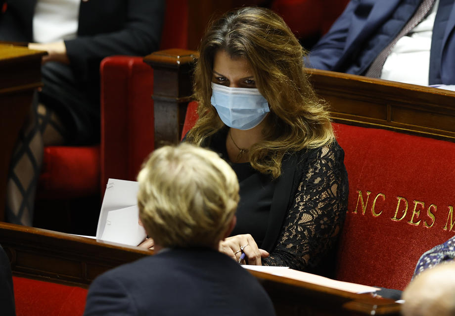 Members of French Parliament hold a minute of silence