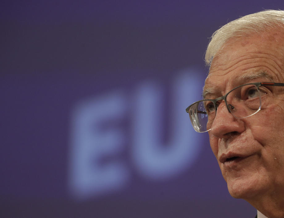 High representative for the Foreign Affairs of the EU Josep Borrell presser