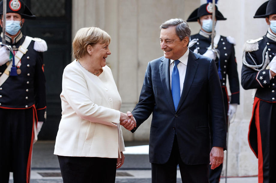German Chancellor Merkel in Rome