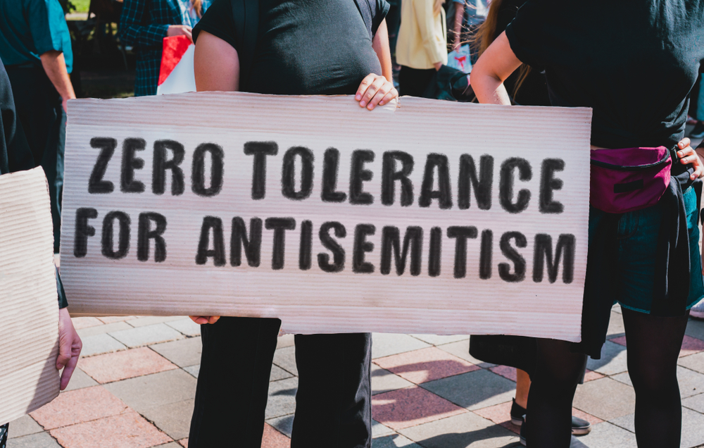 The,Phrase, »,Zero,Tolerance,For,Antisemitism, »,Drawn,On