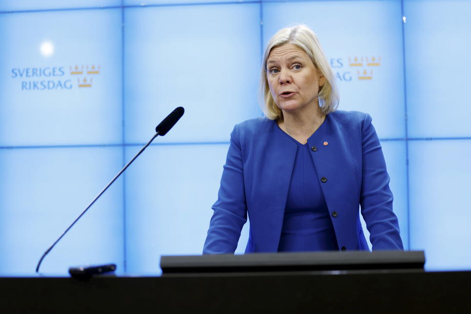 Sweden&rsquo;s Minister of Finance Magdalena Andersson press conference