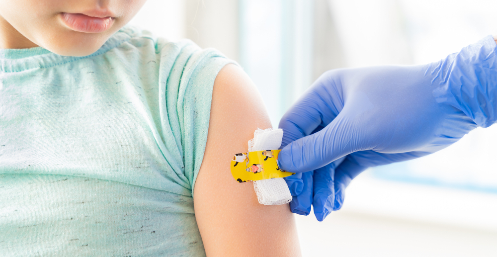 Vaccination,Of,Little,Girl,In,Doctor&rsquo;s,Office.kids,Funny,Adhesive,Plaster,gauze