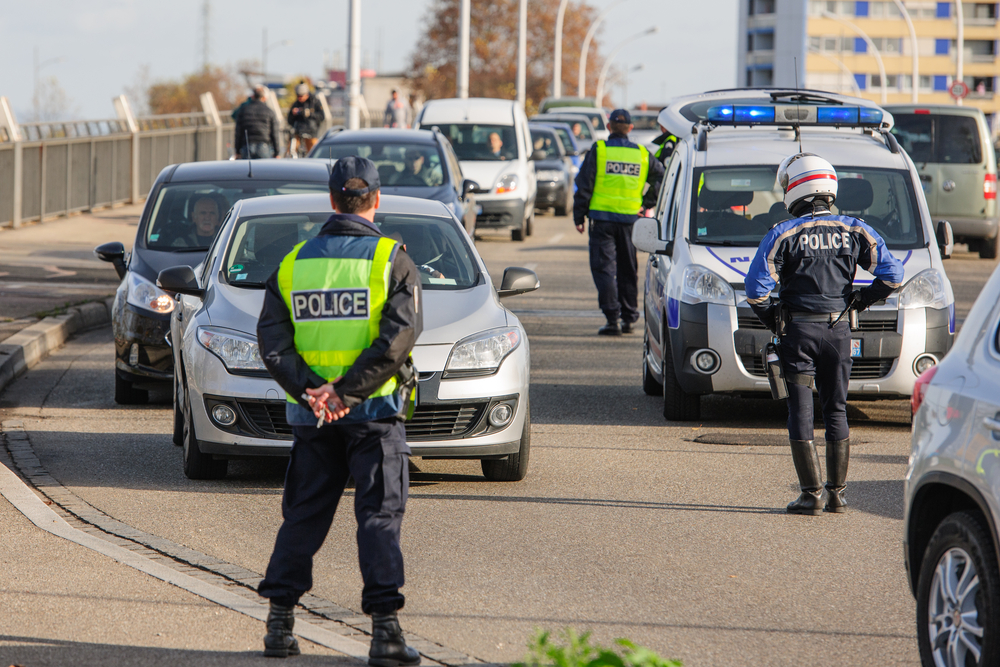 Strasbourg,,France,-,Nov,14,2015:,French,Police,Checking,Vehicles